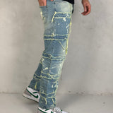 JEANS TIE DYE FLUO