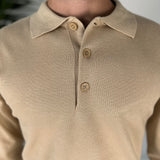 MAGLIONCINO A POLO BEIGE