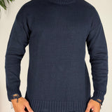 Maglione lupetto blu