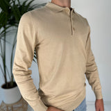 MAGLIONCINO A POLO BEIGE