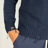 Maglione lupetto blu