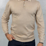 MAGLIONCINO A POLO BEIGE