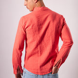 CORAL LINEN SHIRT