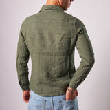 CAMICIA LINO MILITARE